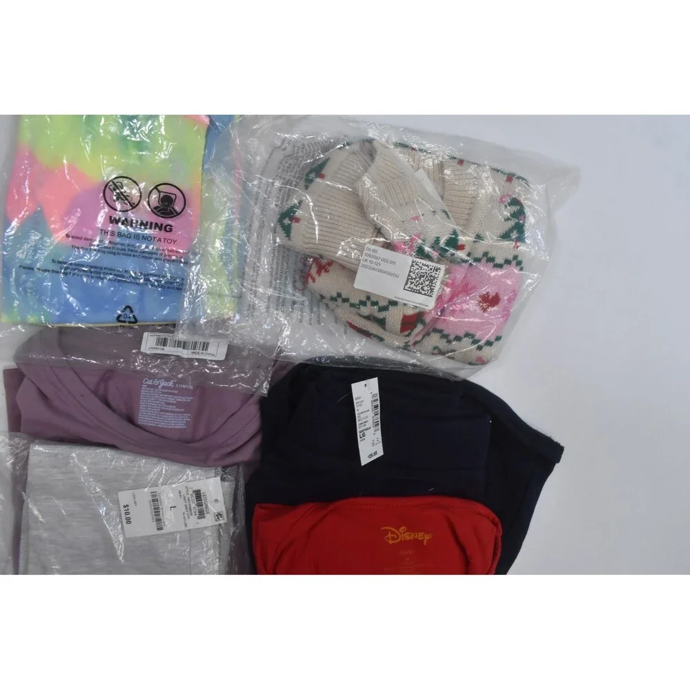Wholesale Bulk Lot Of 10 Girls Size Large 10/12 Mixed Season Tops Bottoms
